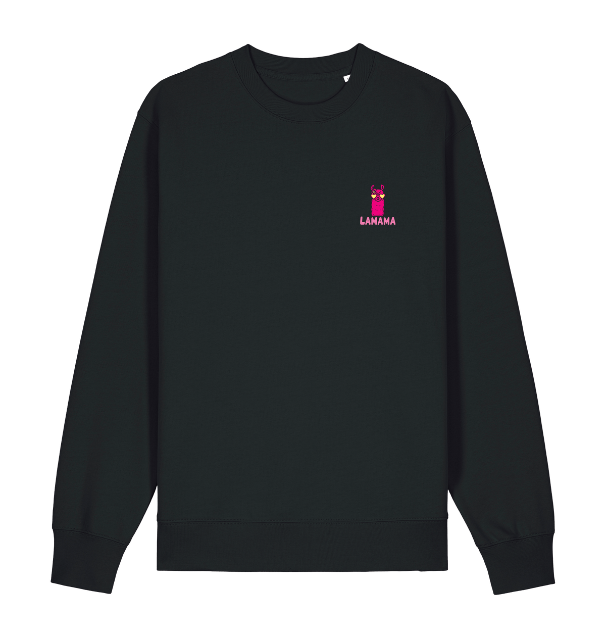 Black Printed Sweater Front