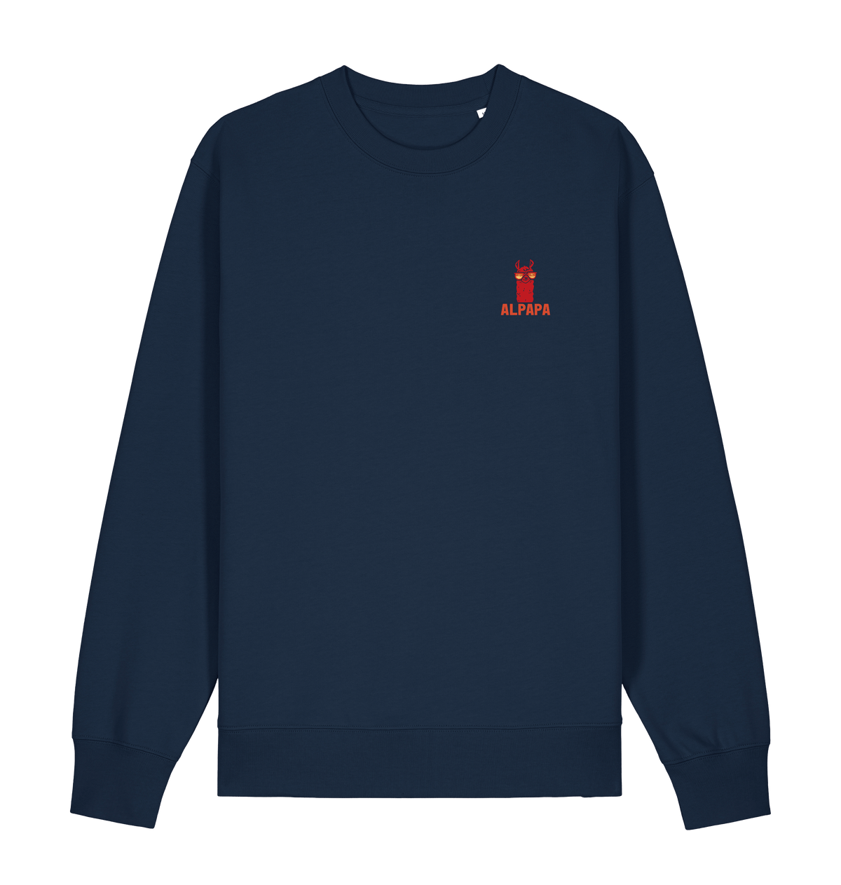 French Navy Printed Sweater Front