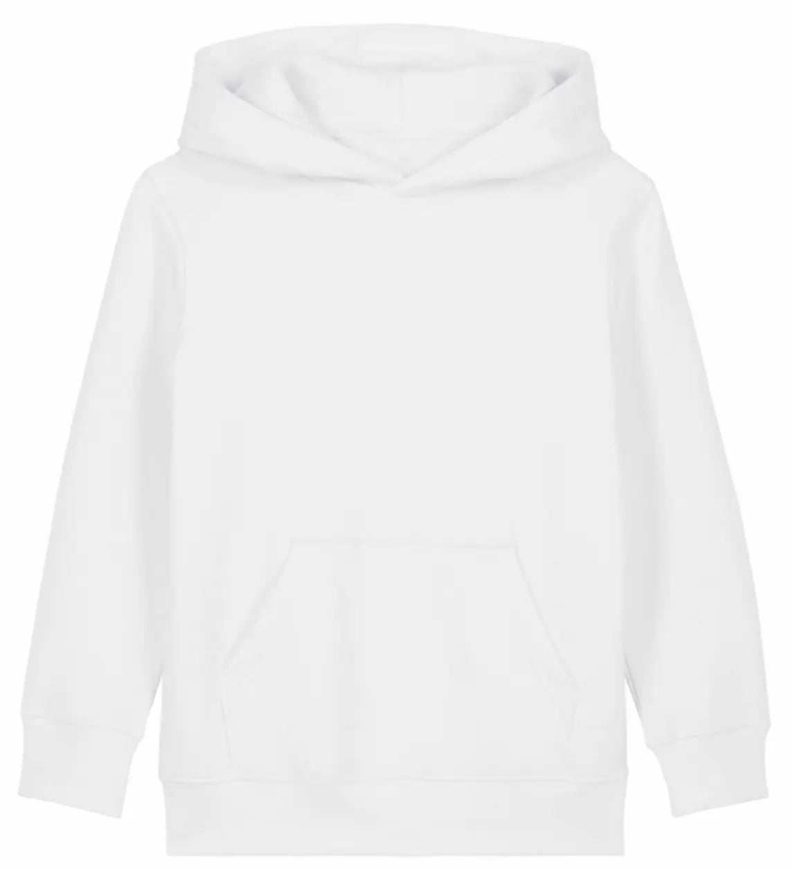Weißer Kinder Hoodie frontansicht