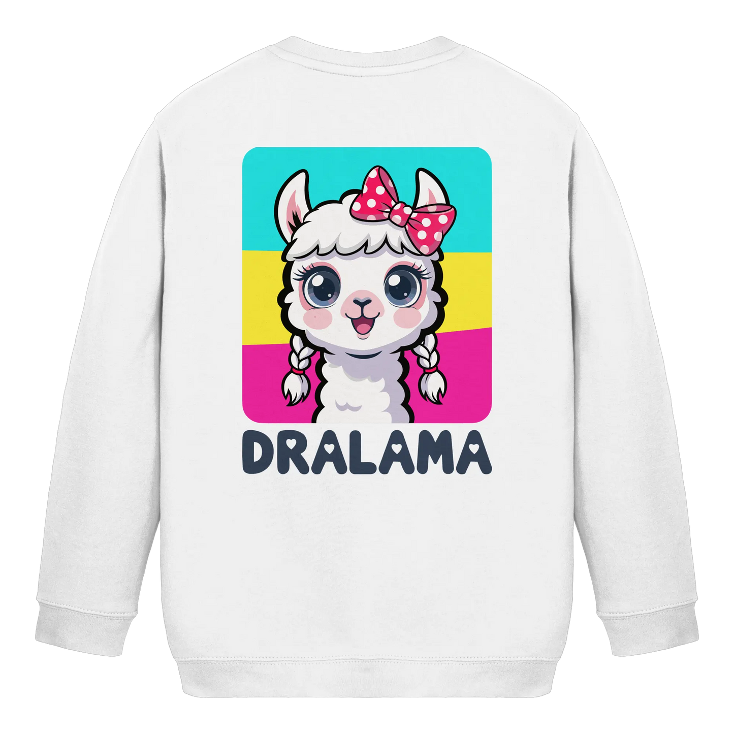 Kids_Sweatshirt_Dralama_Backprint_Weiss