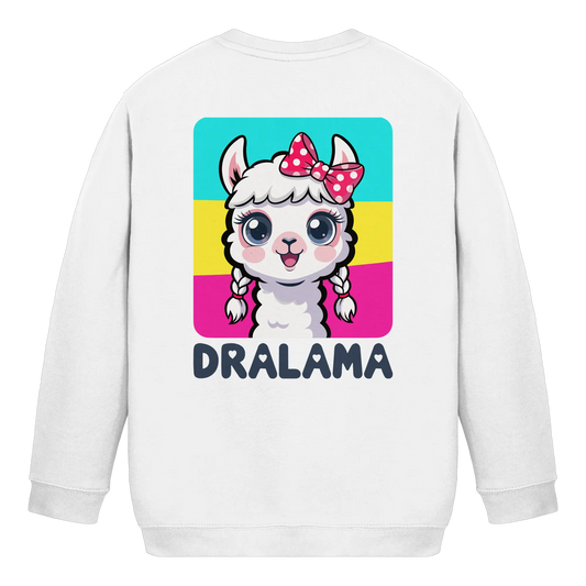 Kids_Sweatshirt_Dralama_Backprint_Weiss