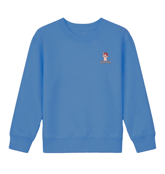 Bright Blue Printed Sweater Front