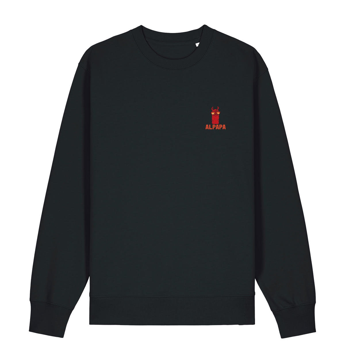 Black Printed Sweater Front